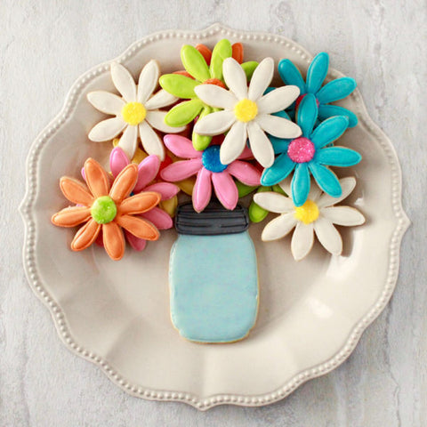 Mason Jar and Flowers Cookie Platter