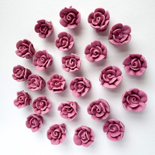 Mini Dusty Rose Royal Icing Roses Mini Dusty Rose Royal Icing Roses