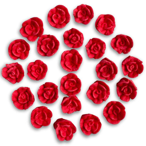 Mini Red Royal Icing Roses