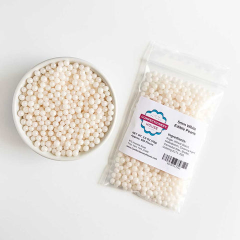 5mm White Sugar Pearls