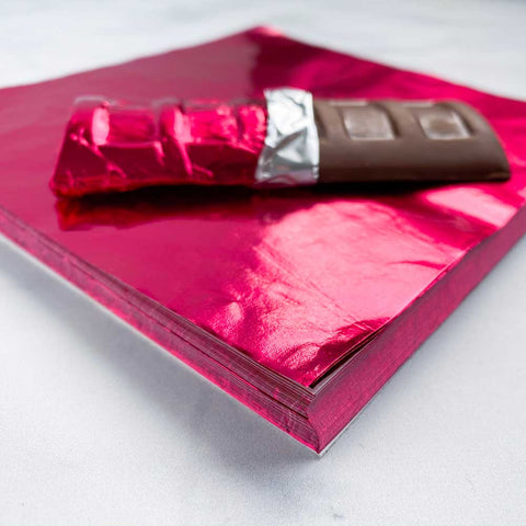 6x6 Fuchsia Candy Foil Wrappers