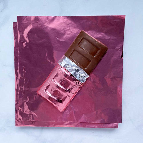 6x6 Pink Chocolate Foil Wrappers