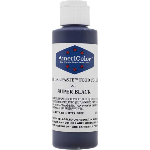 AmeriColor Super Black Gel Paste Food Color 4.5 Ounces