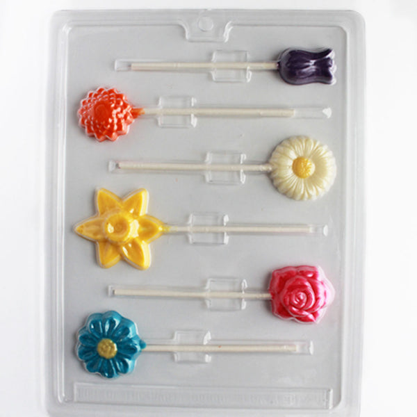 Assorted Flowers Lollipop Mold Assorted Flowers Lollipop Mold