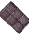 Brown 1/2lb. rectangular tray 6 cavities