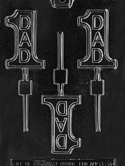 #1 Dad Lollipop Chocolate Mold #1 Dad Lollipop Chocolate Mold