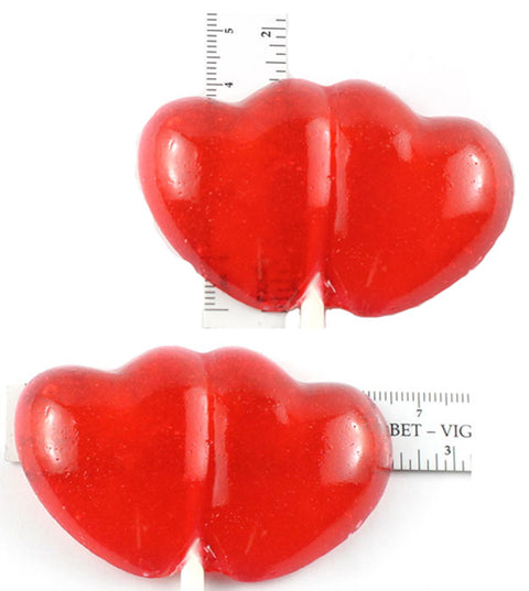 Double Heart Pop Hard Candy Mold