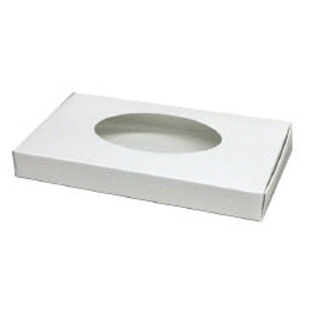 1LB. White Candy Box with Oval Window