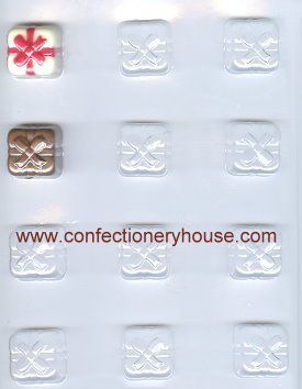 Squares With Bows Candy Mold