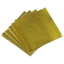 3x3 inch Gold Foil Candy Wrappers