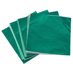 3 X 3 in.  Green Foil Candy Wrappers