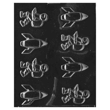 Spacemen And Rockets Candy Mold