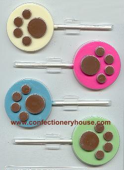 Paw Print Pop Candy Molds