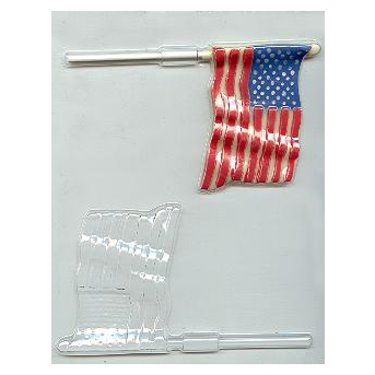 Large American Flag Pop Candy Mold