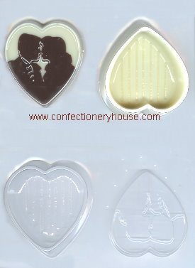 Silhouette Lover Pour Box Candy Mold