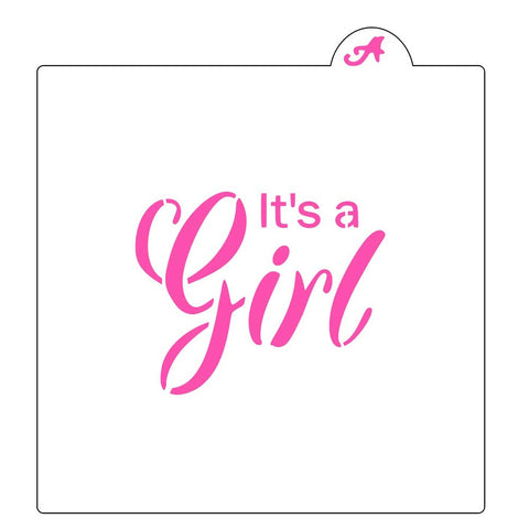 It's A Girl Cookie Stencil