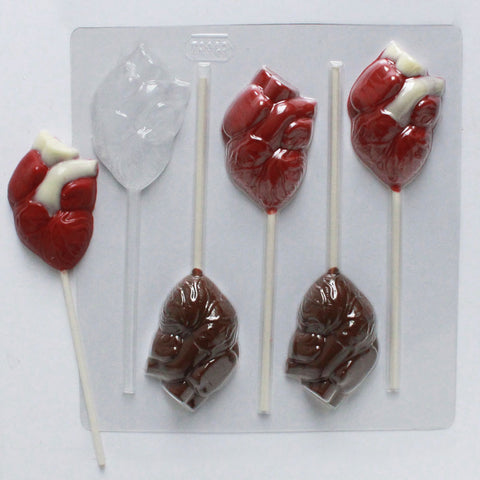 Large Human Heart Lollipop Chocolate Mold