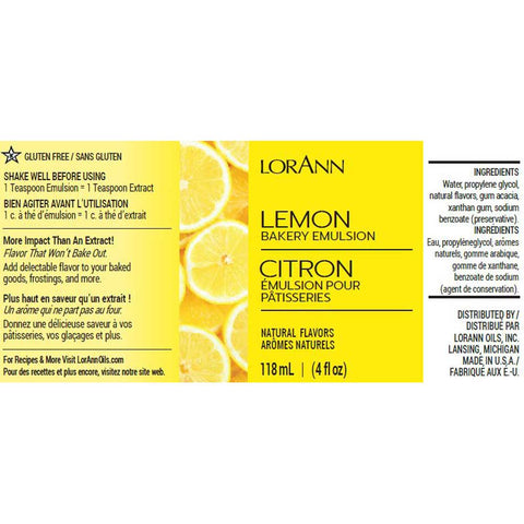 Lemon Bakery Emulsion Label