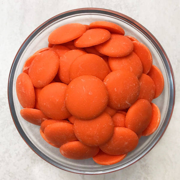 Merckens Chocolate Melts - Orange Chocolate Coatings Merckens Chocolate Melts - Orange Chocolate Coatings
