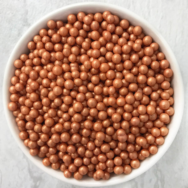 Rose Gold Edible Pearls 4MM Rose Gold Edible Pearls 4MM