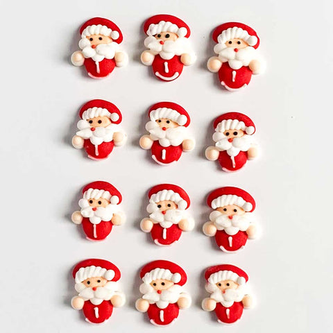 Small Santa Icing Decorations