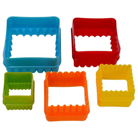 Square Plastic Double Sided Cookie Cutter Set