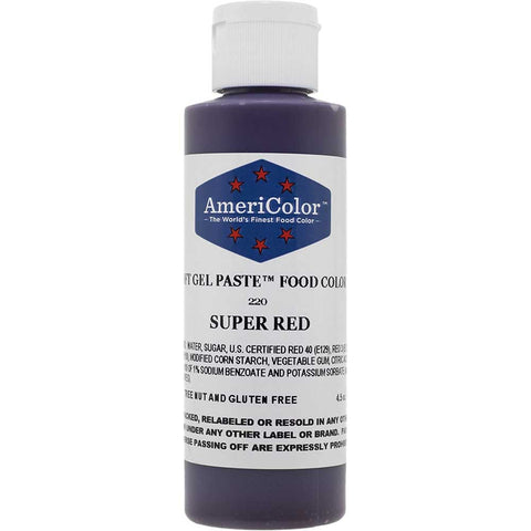 Super Red AmeriColor Gel Paste Food Color 4.5 oz.