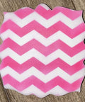 Thin Chevron Stripes decorated cookie
