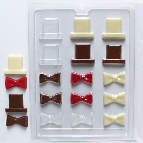 Top Hat and Bow Tie Chocolate Mold