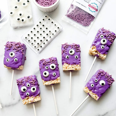 Monster Rice Crispy Treat Pops