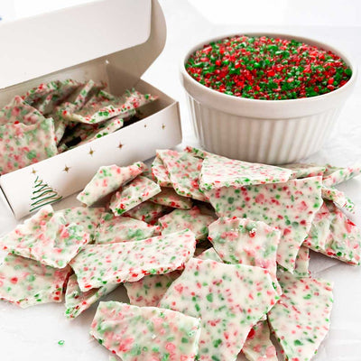 Red & Green Peppermint Crunch Bark