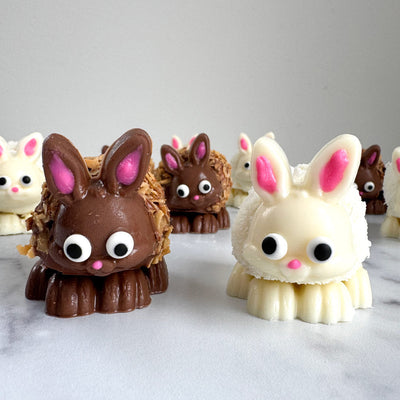 Chocolate Marshmallow Easter Bunnies with Coconut