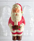 Chocolate mold shaped like a Santa Claus figure on a white background