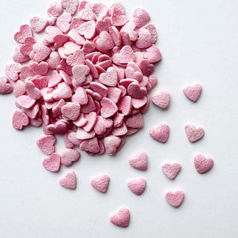 Pink Pearl Heart Sprinkles