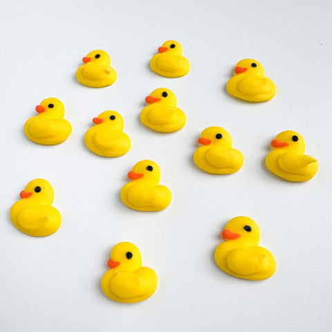 Mini chicks royal icing decorations, edible premade decorations for cupcakes, cookies, and cakes.