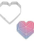 Geometric Heart Cookie and Cutter