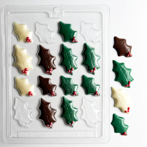 Holly Leaf Candy Mold