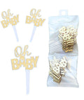 oh baby cupcake topper picks | baby shower cupcake decor