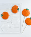 Plain Pumpkin Lollipop Chocolate Mold. - Halloween Chocolate Molds