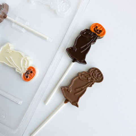 Pumpkin Head Ghost Pop Chocolate Mold - Halloween Chocolate Molds