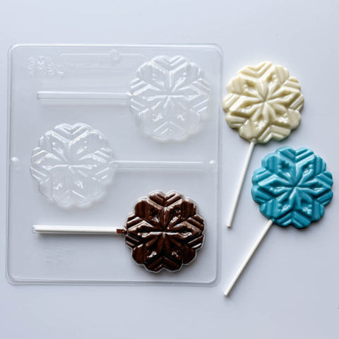 Snowflake lollipop chocolate mold