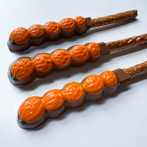 Stacked Pumpkin Pretzel Rod Chocolate Mold - Halloween Candy Mold