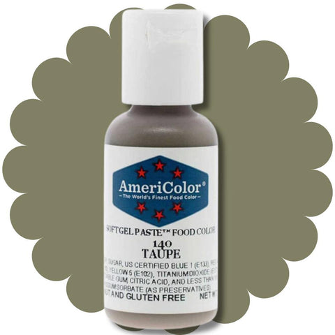 Taupe Americolor Gel Paste Food Coloring