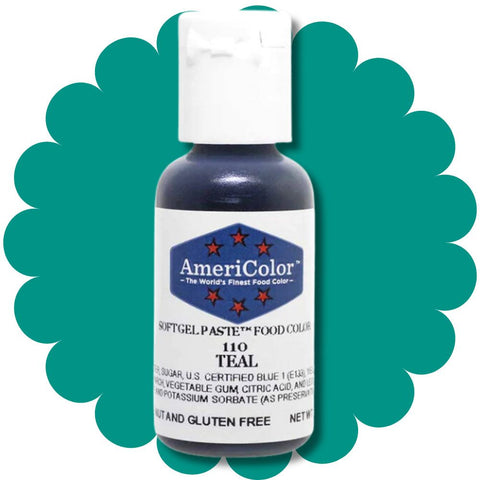 Teal AmeriColor Gel Paste Food Coloring