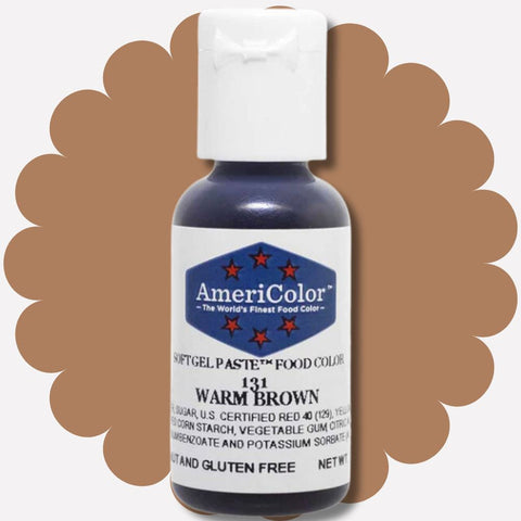 Warm Brown AmeriColor Gel Paste Food Coloring