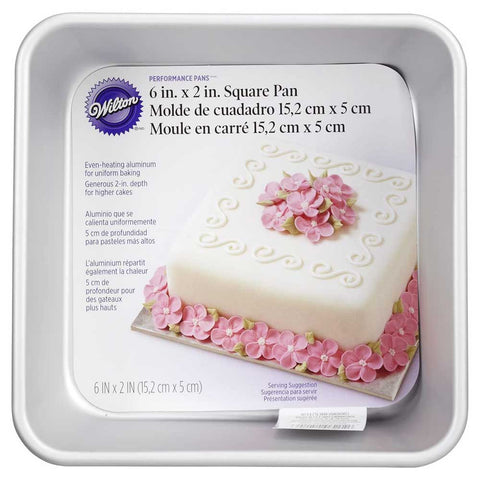 Wilton 6x2 inch Square Cake Pan - Confectionery House