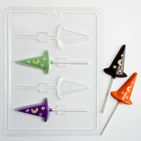 Witch or Wizard Hat Lollipop Chocolate Mold - Halloween Chocolate Molds