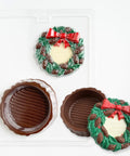 Wreath pour box candy mold for making a box out of chocolate.