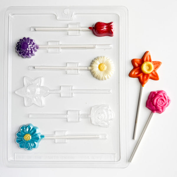 Assorted Flowers Lollipop Mold