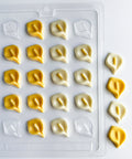 calla lily candy mold with chocolates shaped like calla lily flowers